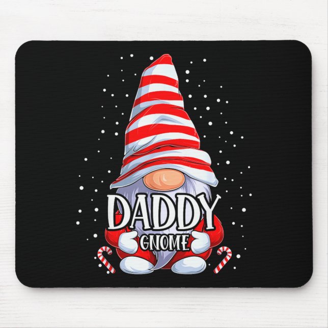 Daddy Gnome Christmas Pajamas Matching Family Grou Mouse Mat (Front)