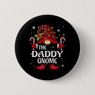 Daddy Gnome Matching Christmas Pjs For Family 6 Cm Round Badge