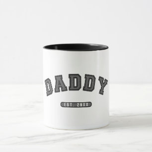 Daddy Grey Leather Est. Established Graphic Mug