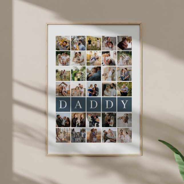 Daddy Grid 30 Photo Collage Family Keepsake Poster (Creator Uploaded)