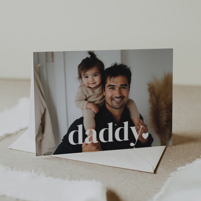 Daddy Heart - First Father's Day Photo Card (Zazzle Daddy Heart - First Father's Day Photo Card)