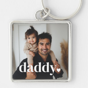Daddy Heart - First Father's Day Photo  Key Ring