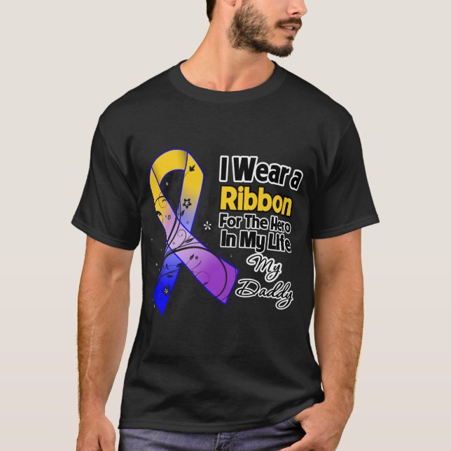 Daddy Hero in My Life Bladder Cancer T-Shirt (Front)