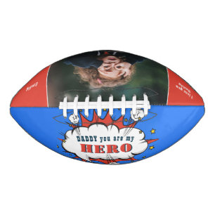 Daddy Hero Superhero Dad Fathers day Photo American Football