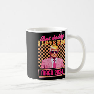 Daddy I Love Him Maga 2024 Trump Retro Vintage Gif Coffee Mug
