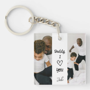 Daddy, I Love You    Personalized Photos Keychain