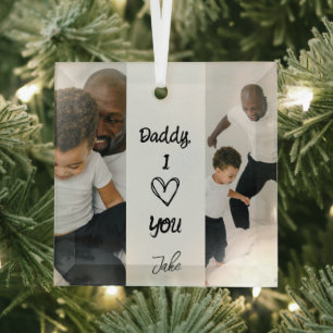 Daddy, I Love You Personalized Photos Ornament