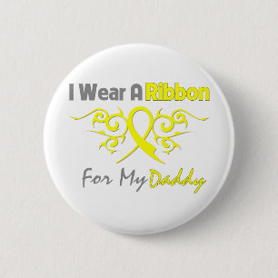 Daddy - I Wear A Yellow Ribbon Military Support 6 Cm Round Badge