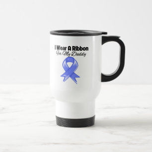 Daddy - I Wear Periwinkle Ribbon Travel Mug
