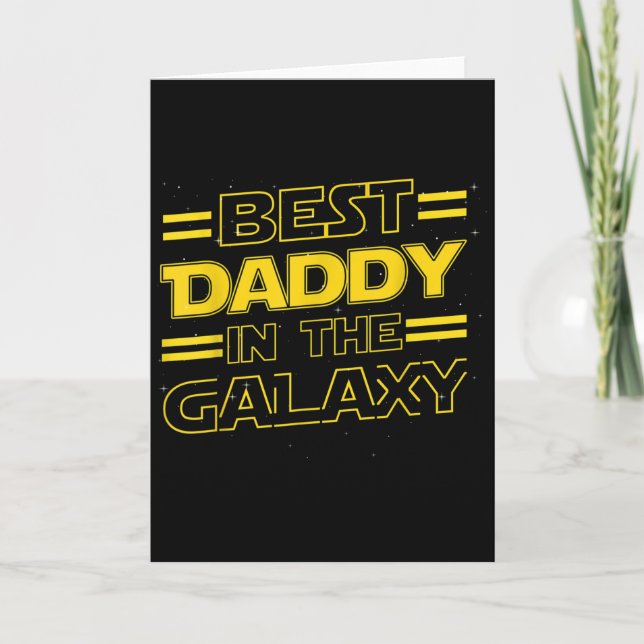 Daddy In The Galaxy Funny Fathers Day Gift For Men Card (Front)