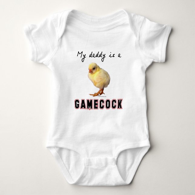 Daddy is a gamecock baby bodysuit (Front)