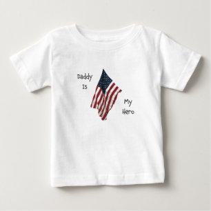 daddy is my hero baby T-Shirt