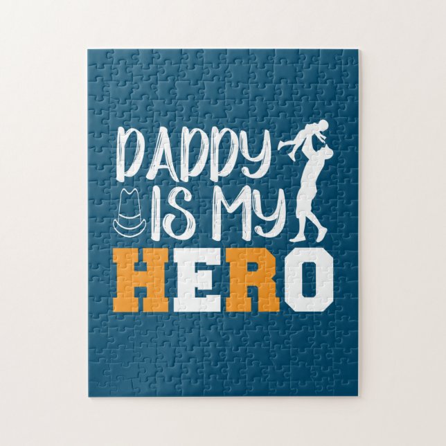 Daddy Is My Hero Jigsaw Puzzle (Vertical)