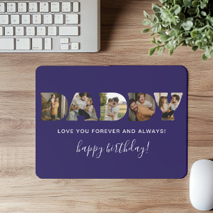 DADDY Letter Photo Collage Birthday Mouse Mat
