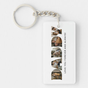 DADDY Letter Photo Collage Father's Day  Key Ring