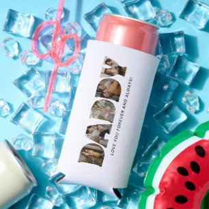 DADDY Letter Photo Collage Father's Day Seltzer Can Cooler
