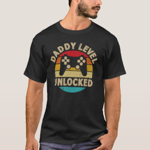 Daddy Level Unlocked Pregnancy Announcement T-Shirt