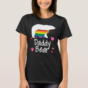 Daddy Lgbt Bear Gay Lesbian Pride Rainbow Floral T T-Shirt