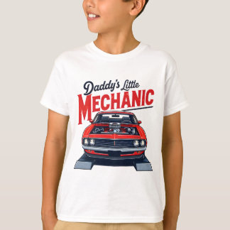 Daddy Little Mechanic Classic Car Keepsake Wear T-Shirt