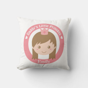 Daddy Little Princess, Cute Princess with Tiara Cushion
