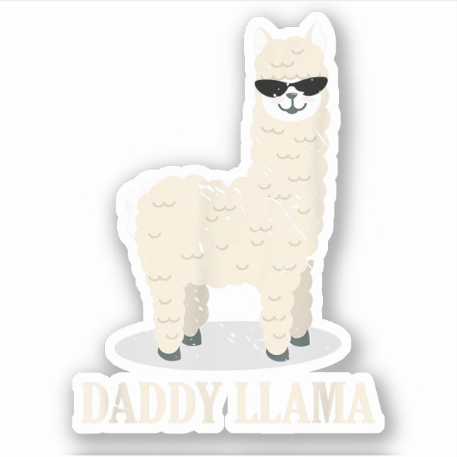 Daddy Llama Alpaca Funny Animal Lover (Front)