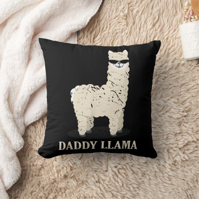 Daddy Llama Alpaca Funny Animal Lover Cushion (Blanket)