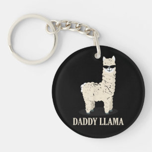 Daddy Llama Alpaca Funny Animal Lover Key Ring
