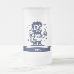 Daddy Loading 99% Frosted Glass Beer Mug