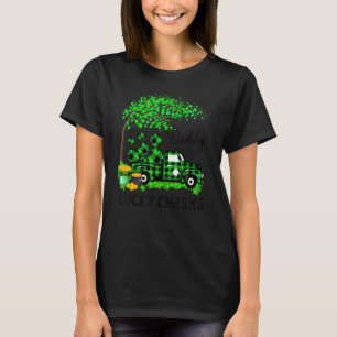 Daddy Lucky Charm Shamrock Graphic Truck St Patric T-Shirt