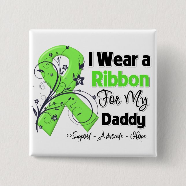 Daddy - Lymphoma Ribbon 15 Cm Square Badge (Front)