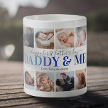 "Daddy & Me" First Father's Day Photo Coffee Mug<br><div class="desc">Elegant first fathers day coffee mug featuring the cute saying "daddy & me" in a blue gradient font,  10 photos for you to replace with your own,  and the childs name.</div>