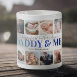 "Daddy & Me" First Father's Day Photo Coffee Mug<br><div class="desc">This First Father's Day, toast to the bond you share with our elegant 'daddy & me' coffee mug. With its blue gradient font and space for 10 of your favourite photos, it's more than just a mug, it's a memory holder. Personalise it with your baby's name for an intimate touch...</div>