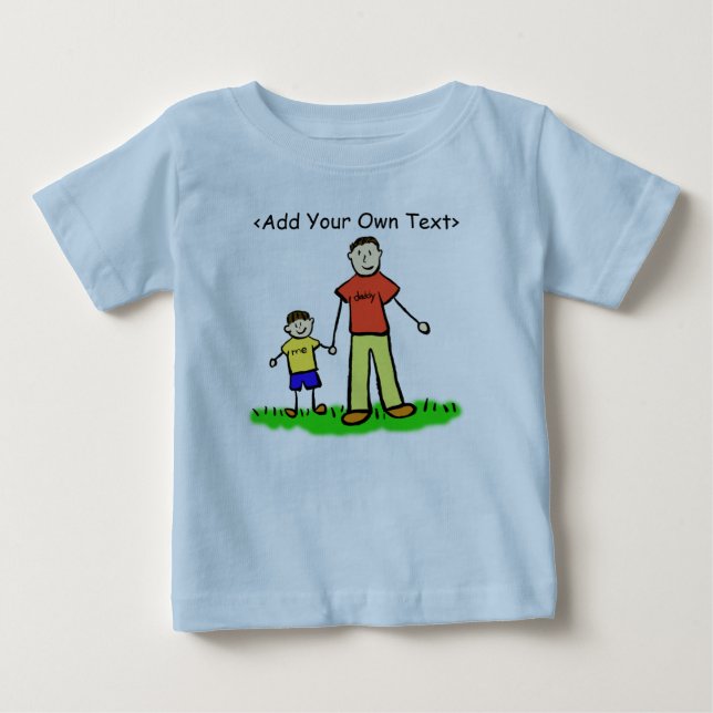 Daddy & Me Little Boy Shirt Brunette (Both Sides) (Front)