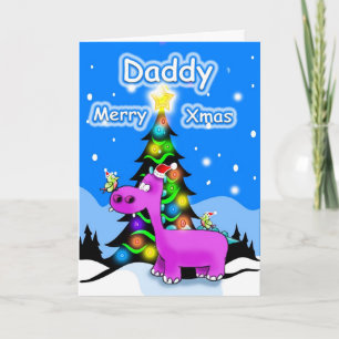 Daddy merry xmas holiday card