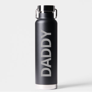 Daddy Modern Black & Grey Water Bottle