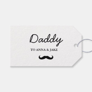 Daddy Modern Father's Day Moustache Gift Tag