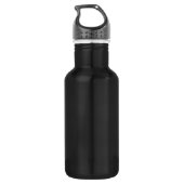 Daddy | Modern Kids Names Father's Day Black 532 Ml Water Bottle (Back)