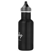 Daddy | Modern Kids Names Father's Day Black 532 Ml Water Bottle (Right)