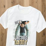 Daddy Modern Simple Grunge Custom Baby Photo T-Shirt<br><div class="desc">This simple and classic design is composed of serif typography and add a custom photo of your child,  add the name of your child.</div>