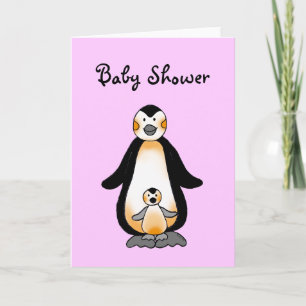 Daddy/Mummy & Baby penguins Invitation
