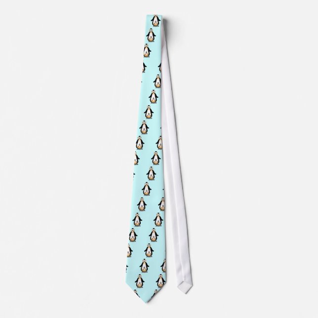 Daddy/Mummy & Baby penguins Tie (Front)