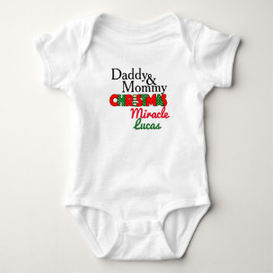 Daddy & Mummy Christmas Miracle Baby Bodysuit