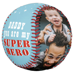 Daddy my Superhero Father`s day 2 Photo  Softball
