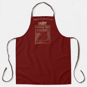 daddy nutritional facts father's day apron