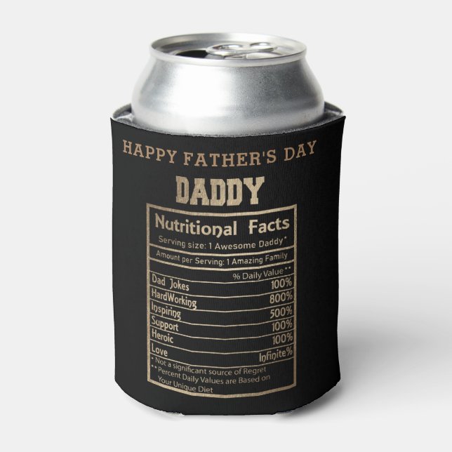 daddy nutritional facts father's day can cooler (Can Front)