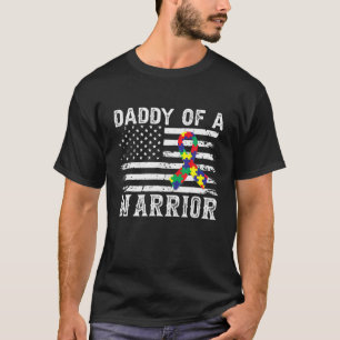 Daddy Of A Warrior Autism Awareness For Mum Dad Ki T-Shirt