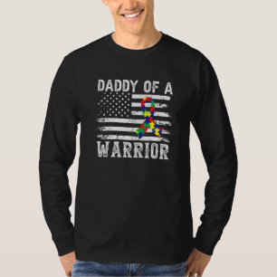Daddy Of A Warrior Autism Awareness For Mum Dad Ki T-Shirt