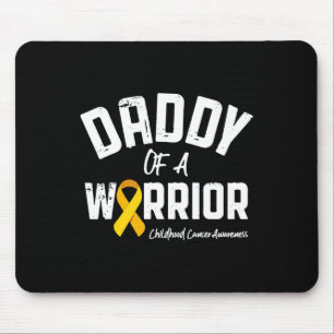 Daddy Of A Warrior Childhood Cancer Awareness Dad  Mouse Mat