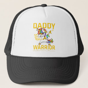 Daddy Of A Warrior Childhood Cancer Awareness Trucker Hat