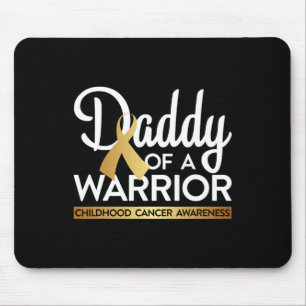 Daddy Of A Warrior Childhood Cancer Gold Ribbon Mouse Mat